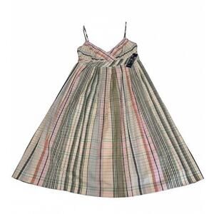 American Living by Ralph Lauren Multi Plaid Sun Dress 100% Cotton Size 4 NWT